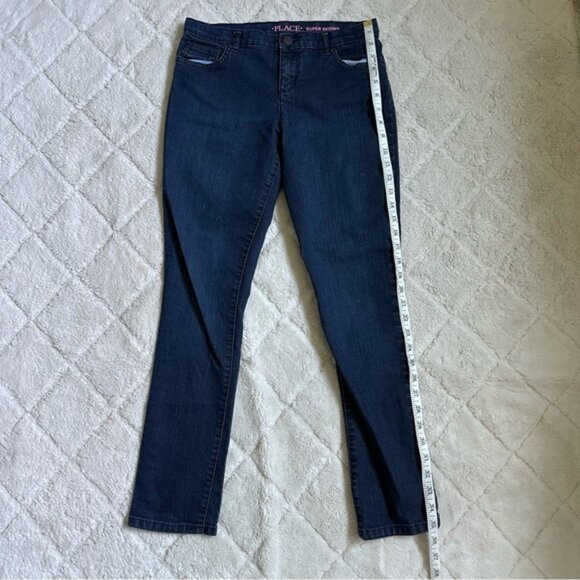 The Children's Place | Denim Blue Girls' Super Skinny Jeans | Size 14 - Picture 7 of 9